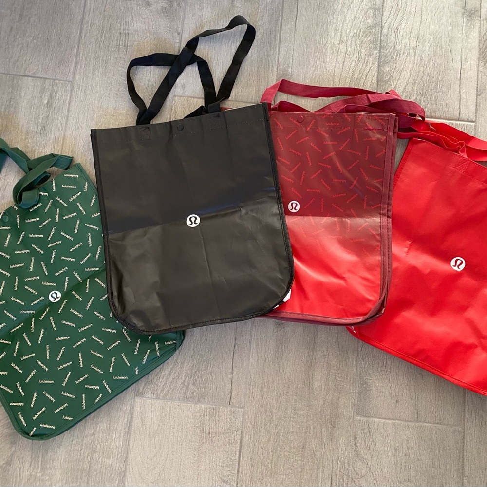 lululemon athletica Tote Bags - Black, Red, Green